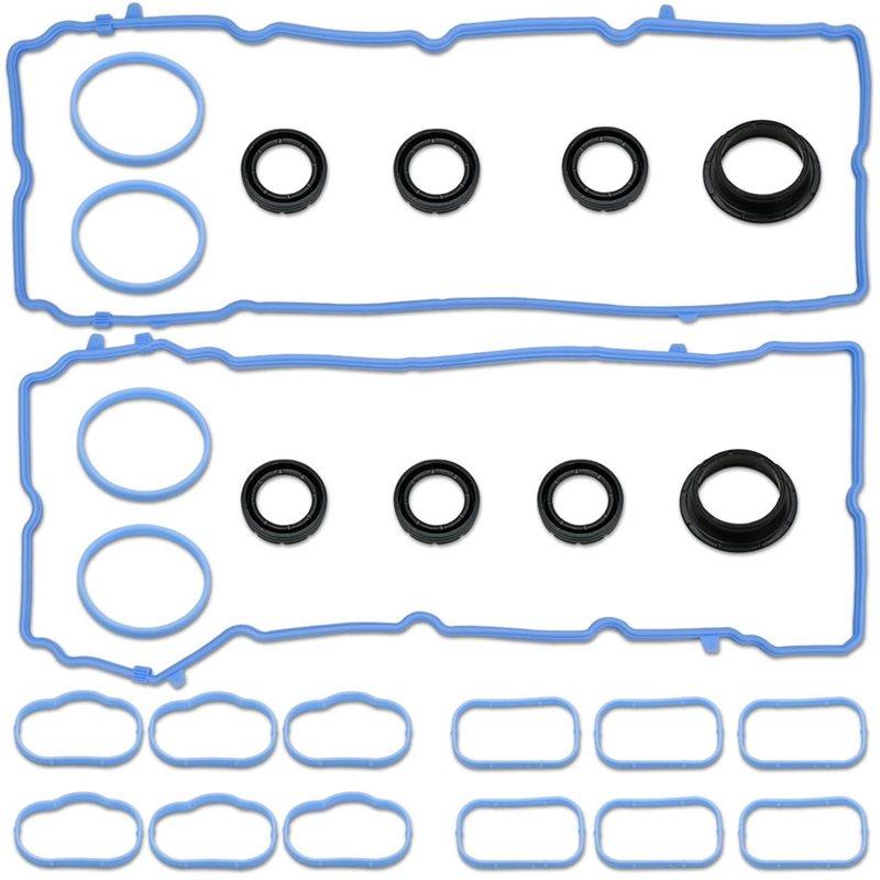 Durable-For Jeep Dodge 200 300 Wrangler Compatible 5184596AE VS50805R 3.6L Valve Cover Intake Manifold Gasket Set Repla