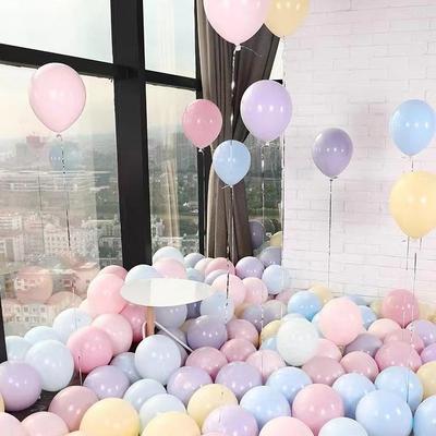Candy Color Macaron Round Latex Balloons for Weddings - Available In 5", 10", 12", 18" Sizes for Creative Room Decoration.