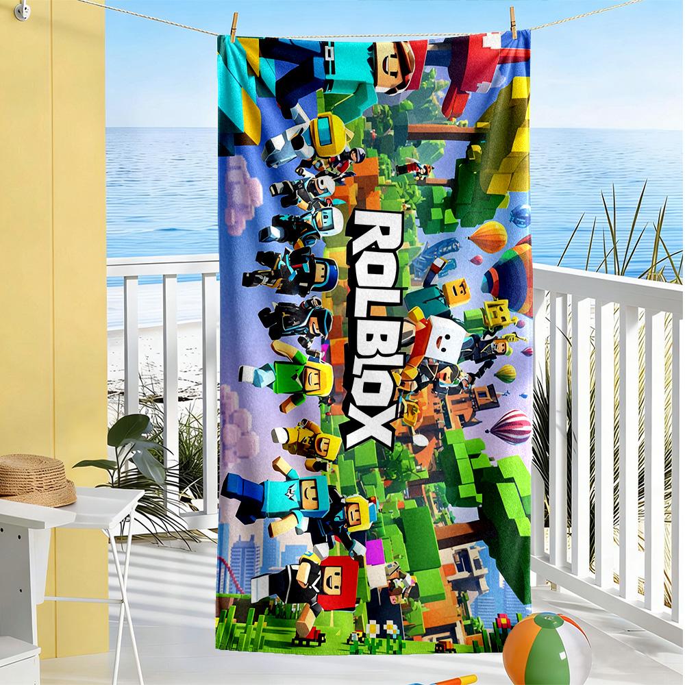 Roblox Beach Towel Super Soft Microfiber Quickdry Fabric Comfortable Lightweight Portable for Swimming,Beach,Camping, Travel, Beach Accessories,Gym