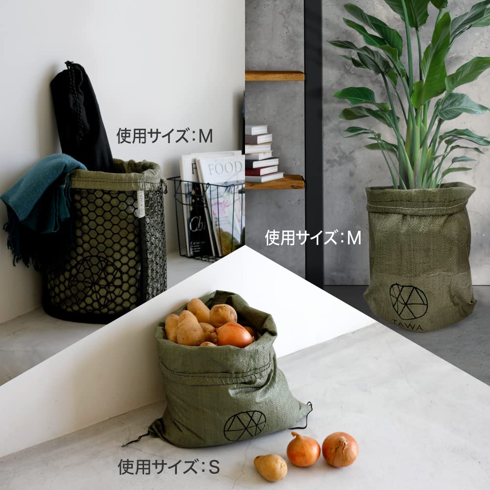 Alphax AWAT Multi-Mesh Small Sandbag Stand with 10 Sandbags, Hanging Storage, Firewood Storage Bag, Sandbag Stand, Outdoor, 30 x 70 cm, AP-439103