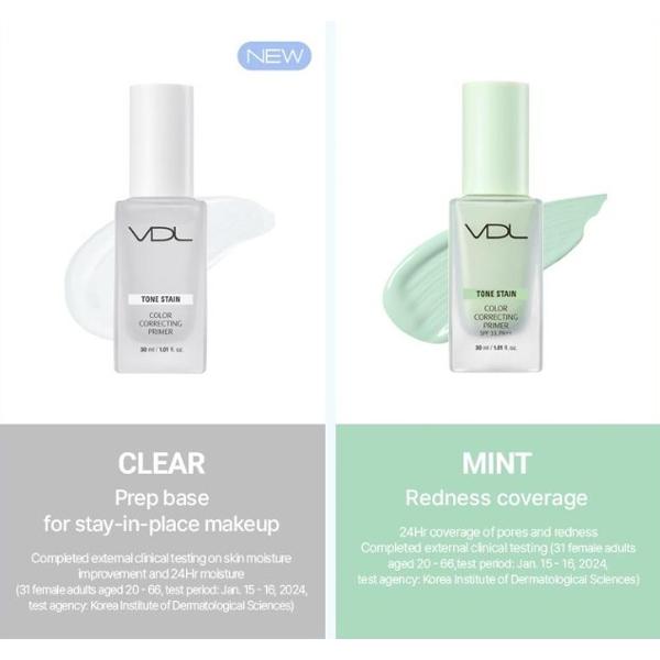 VDL Tone Stain Color Correcting Primer (4 Colors) SPF 20 PA++ 30ml