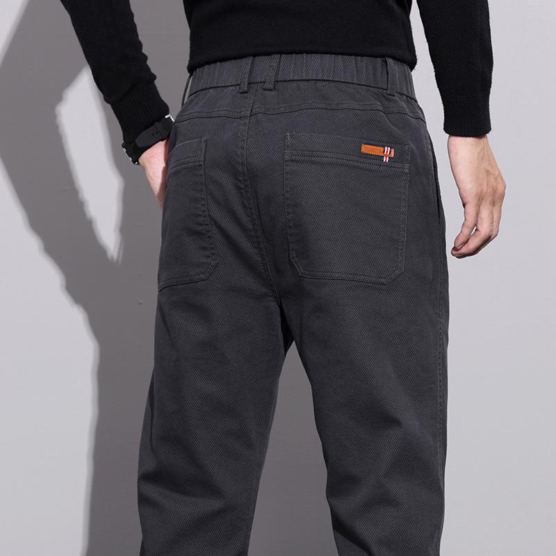 6 typů kávy Černá Šedá Podzimní a zimní Pánské kalhoty s fleecem/Běžné Volitelné Slim fit Rovná nohavice High-end Ležérní kalhoty pro mírně pokročilé