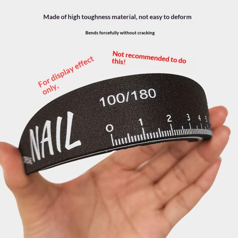 5 ks Sada pilníků na nehty s měřítkem Nail Art Oboustranný pilník na nehty 80-240 zrnitosti Broušení Pískování Leštička Nástroj na manikúru