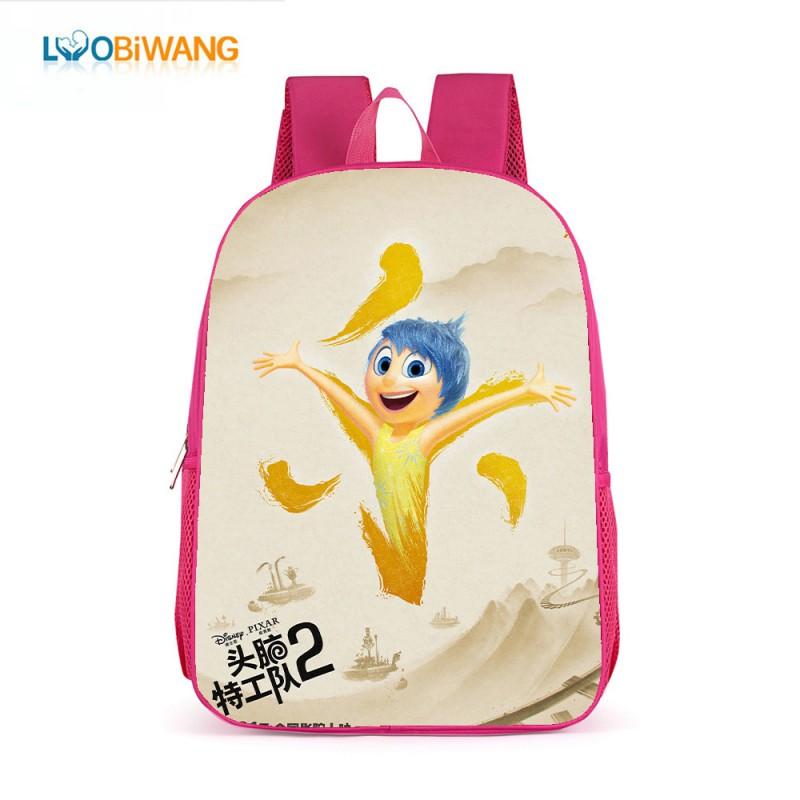 Inside Out 2 Kids School Backpack 17 Inch Oxford Fabric Bag Girls Boys Lightweight Anti-Theft Comfortable Student