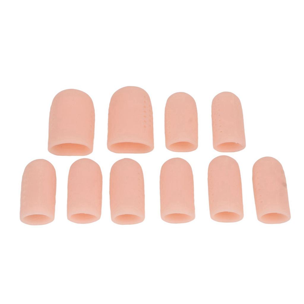 10pcs Finger Toe Cap Silicone Breathable Finger Toe Protector for Calluses