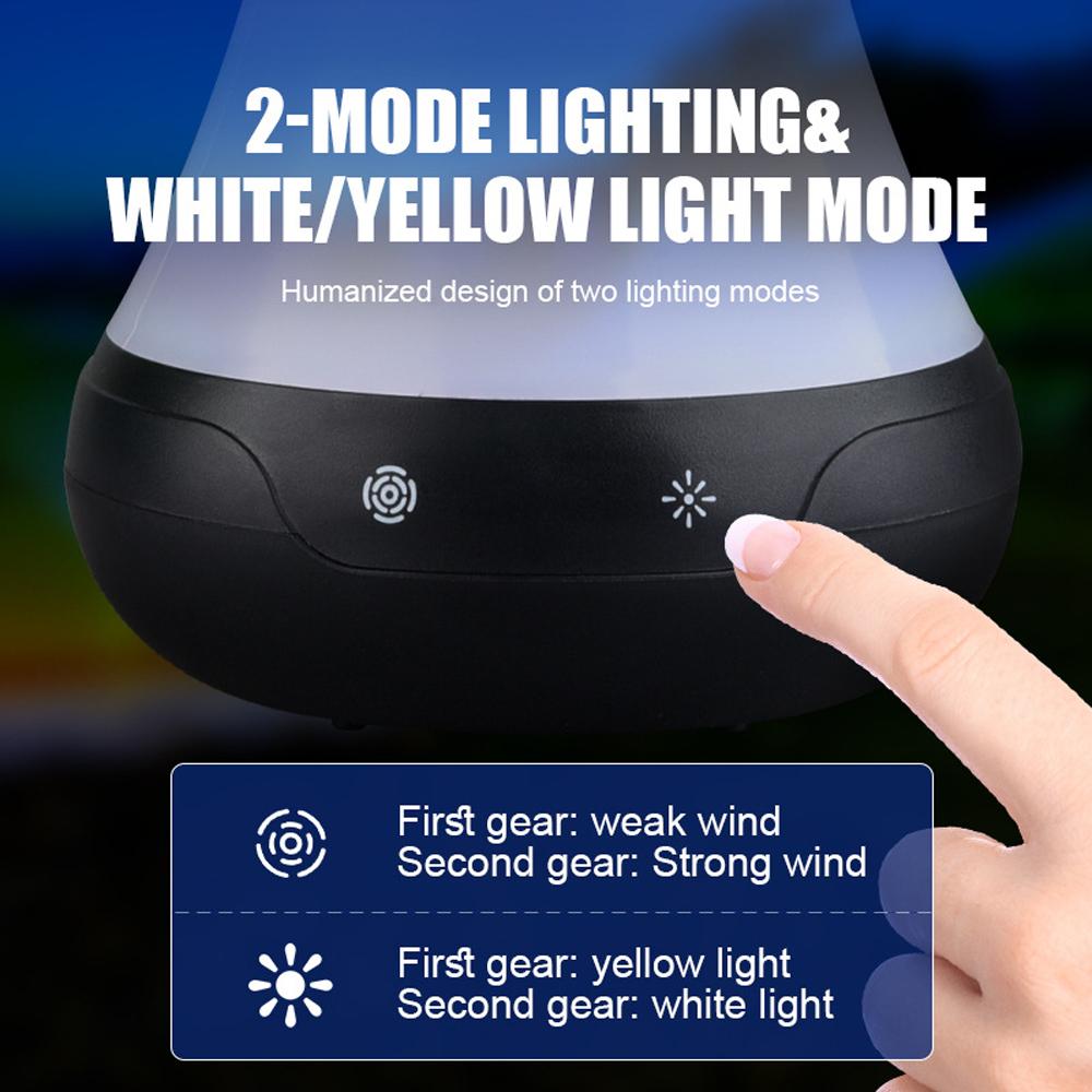 Ventilatore anti-mosche per tavoli con luci a LED, ventilatore anti-zanzare ricaricabile, repellente per insetti all'aperto per