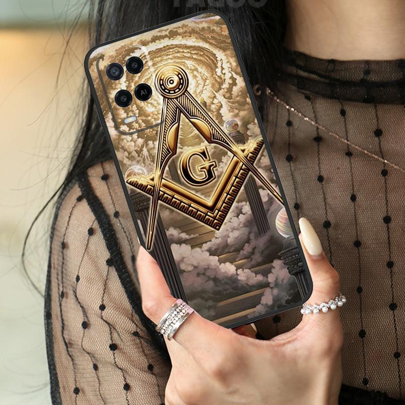 Freemasonry Logo Symbol Case For Oppo A80 A60 A40 A17 A57 A77 A74 A54 A94 A78 A98 A18 A38 A58 A96 A76 A16 A15 A5 Pro