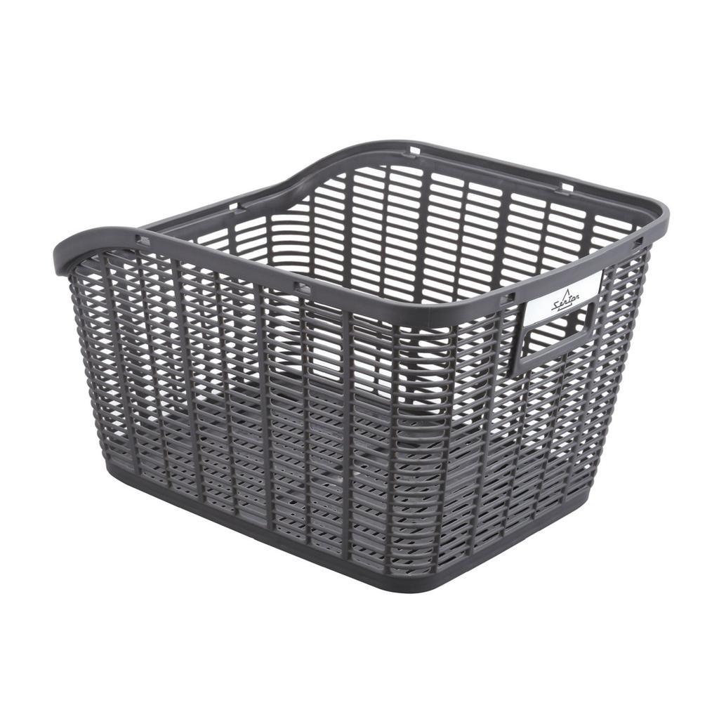 Sentan (Sentan Industries) Bicycle Rear Basket, Plastic, with Mounting Brackets, RB-90P, Dark Gray