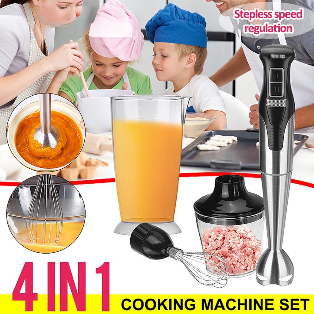 1000W 2 Gears+Variable Speed Mini Hand Blender Chopper With Beaker Whisk Immersion Mixer 220-240V