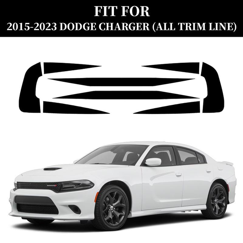 Auto-Rückleuchten-Aufkleber Überlagerungen Rückleuchten-Aufkleber Augenlid Vinyl-Tönungsfolie für Dodge Charger 2015- Auto-Außenzubehör