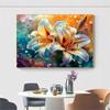 5d DIY Diamond Painting Cross Stitch Colorful Lily Flowers Diamond Embroidery Mosaic Full Round Drill Home Decor Crafts