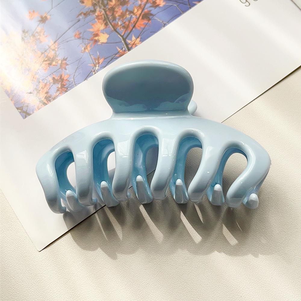 Large Pumpkin Hair Claw Clips for Thick Hair High Gloss Shiny Silicone Hair Clips Non-slip Strong Grip Jaw Clips