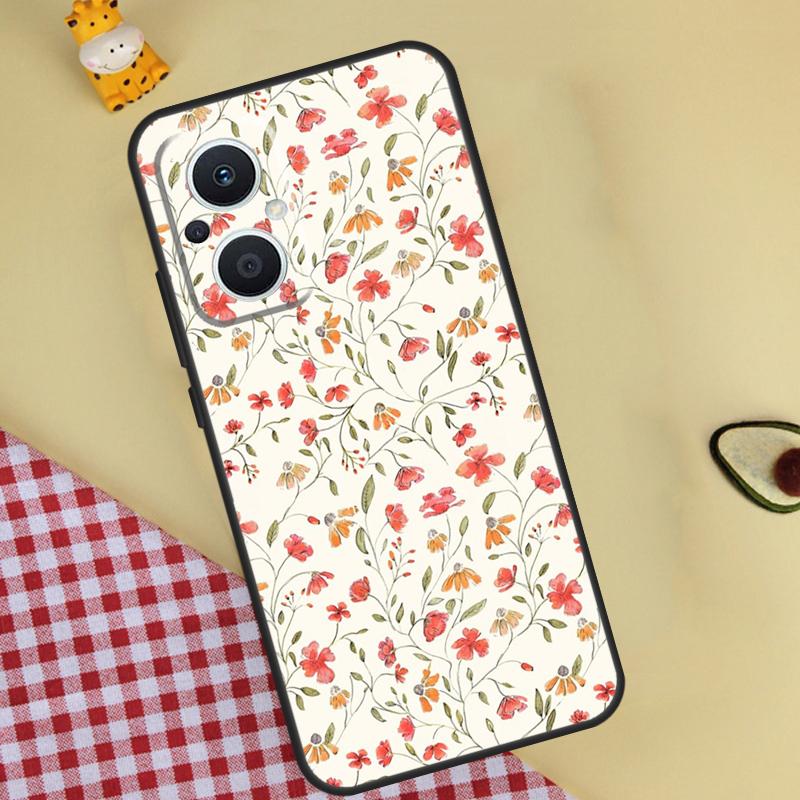 Flower Plant Art Phone Case For OPPO Reno 12 12F 11 13 F 8T 7 8 10 Pro OPPO Find X8 Pro X6 X3 X5 Lite Cover