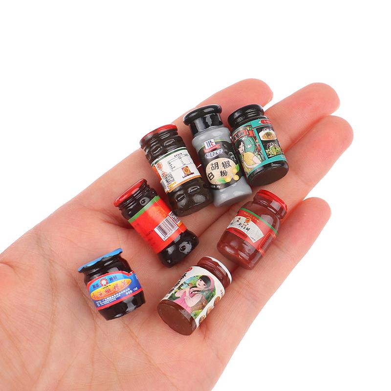 5Pcs Dollhouse Miniature Condiment Model Mini Kitchen Decoration Accessories