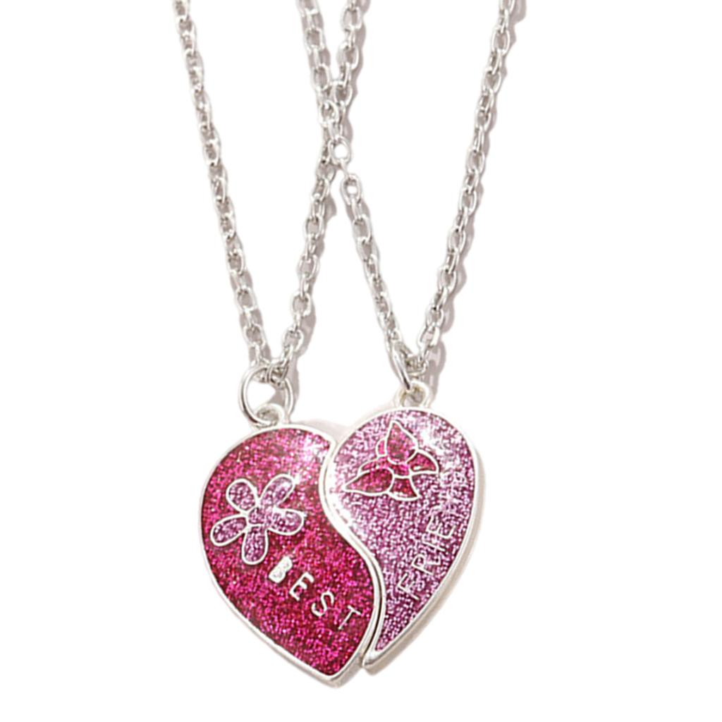 Stylish Best Friends Neck Jewelry Set Magnetic Best Friends Necklace with Heart Butterfly Flower Women Clavicle Chain