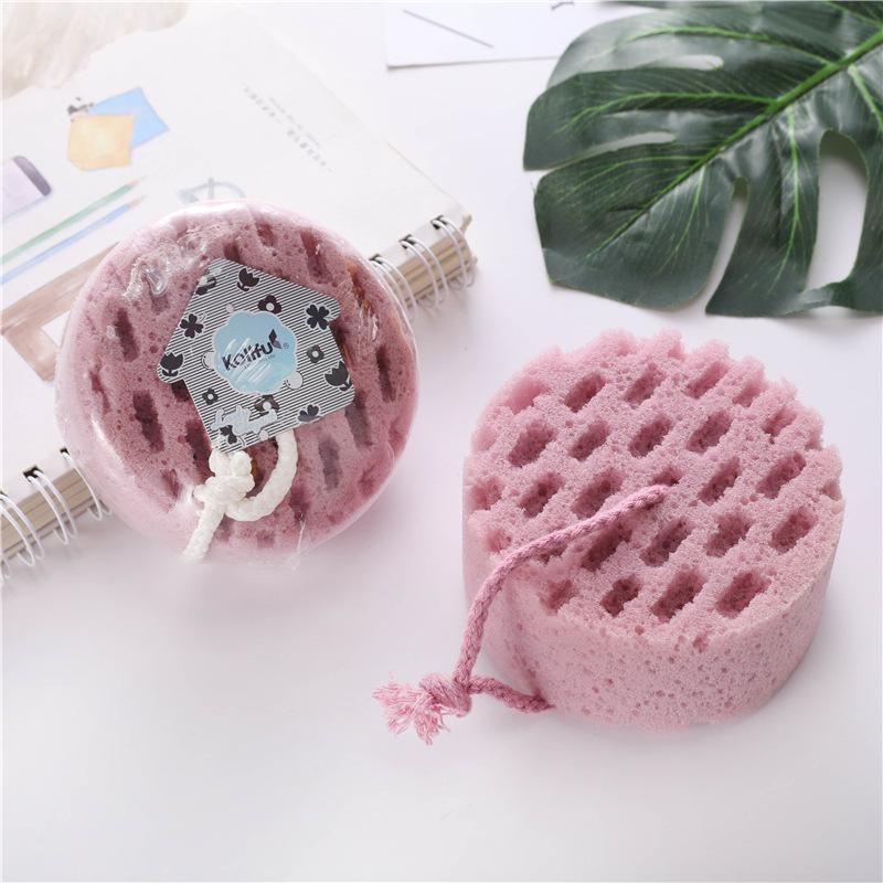 Small Honeycomb Bath Sponge for Kids and Adults - Solid Color