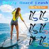 Coiled Leash Maximum Tensile Length Up To 10 Feet Surfboard Waist Rope Adjustable Surf Safety Waist Rope for Stand Paddle Boards