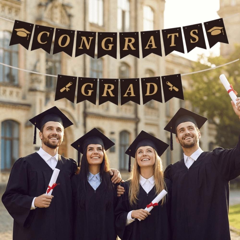 Creative Graduation Party Banner Celebration Paper Pull Flag  School Celebrations