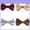 Elegant Plain Silk Bow Tie For Wedding Grooms And Groomsmen With Adjustable Fit For Formal Events