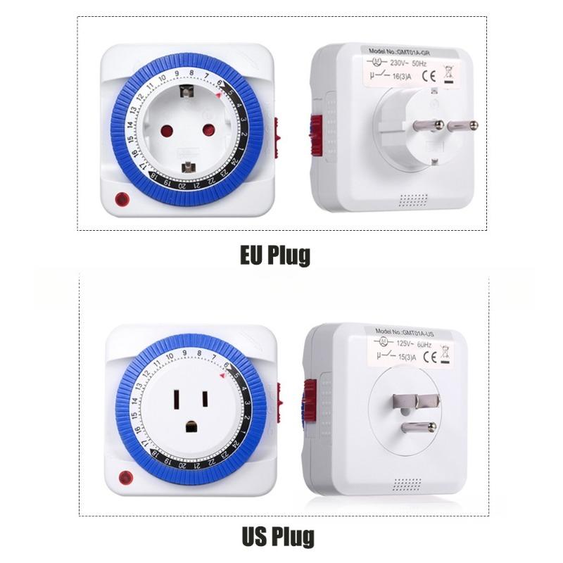 Mechanical Timer Home Smart Timer Socket 24-hour Cycle Reservation Timer Switch Automatic Power Off Safety Socket Household Tool
