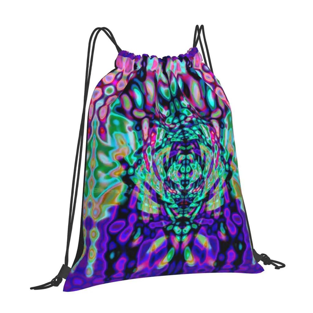 Der Waldgeist Psychedelische Irisierendes Neue Ankünfte Unisex Taschen Schultasche Rucksack Psychedelische Abstrakte Kunst Trippy Kunst