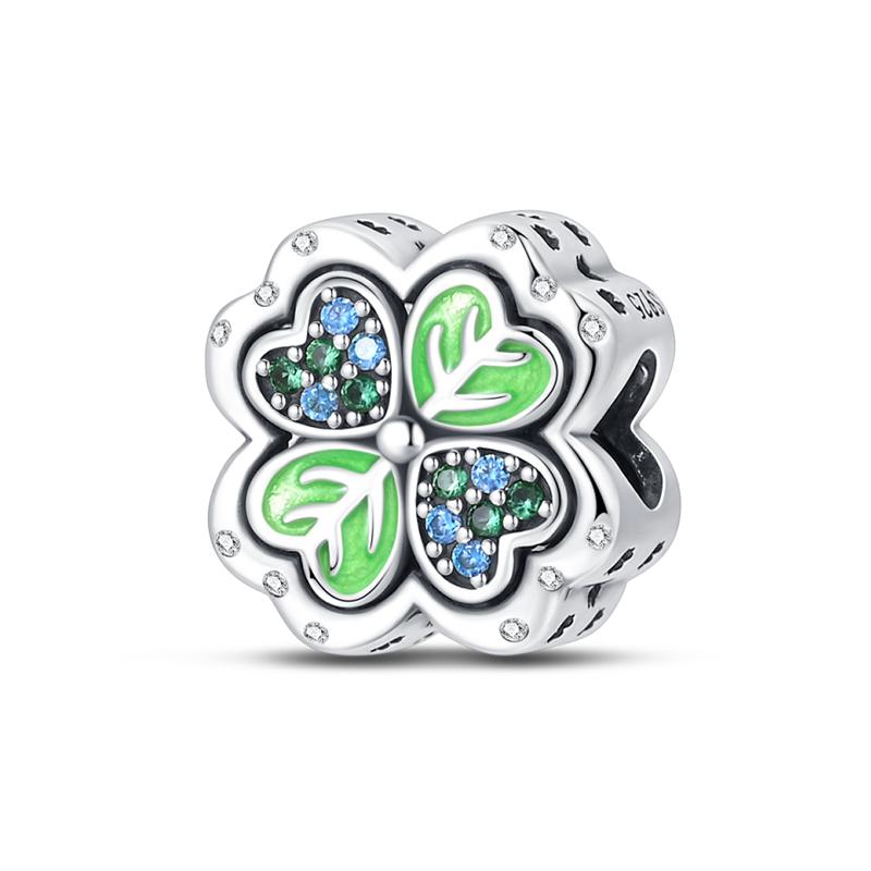 Copper Craft Plum Blossoms Azaleas Sunflowers Cherry Blossoms Sparkling Zircon Beads Charms Birthday Diy Exquisite Jewelry