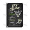 Mfoever Tin Sign Vintage Cocktail Recipe Metal Tin Sign Retro Bar Drink Menu Wall Art Decor for Pub Bar Man Cave Kitchen Rustic Iron Painting Pla