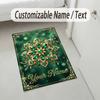 Decorative Artwork Theme Crystal Velvet Rug Personalized Custom Name Text Soft Floor Mat Home Decor