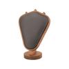 Elegant Sturdy Lint Necklace Display Stand Small Wood Jewelry Bust Holder Portable Accessory for Countertop Showcase
