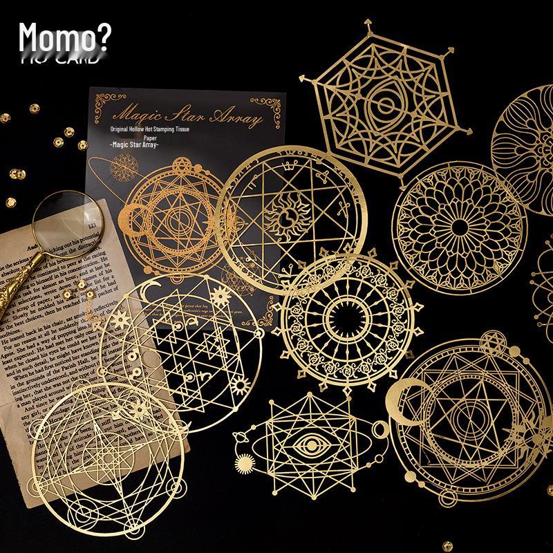 Momo Romantische Geschichten-Reihe: 10 Blatt Heißfolien-Spitzenpapier für DIY Japanische Planer