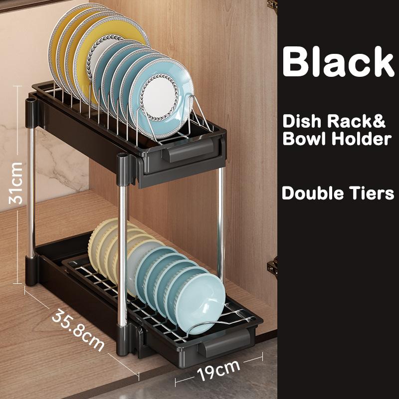 Rack Draining Storage Shelf Kitchen Utensil Holder Countertop Drainer Space-Saving Dryer Rack For Dishes Cups Plate Dish Drain