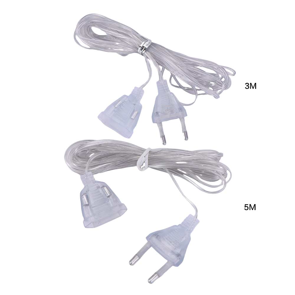 Lights Power Extension Cord Transparent Extension Cable Light String Extension Cord Extender Wire