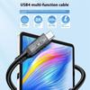 USB C Extension Cable Support 8K@60Hz Video 240W Charging 40Gbps Data Transfer Braided USB 4 Cable for Type C Devices