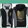 Anime On Attack Titan Winter Zipper Jacket Freedom Wings Sweatshirts Hoodie