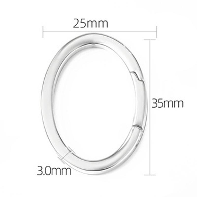 2pcs/1pc Stainless Steel Spring Lobster Clasp Oval Clasp for Keychain Keyring Carabiner Key Holder Jewelry Making DIY No Fade