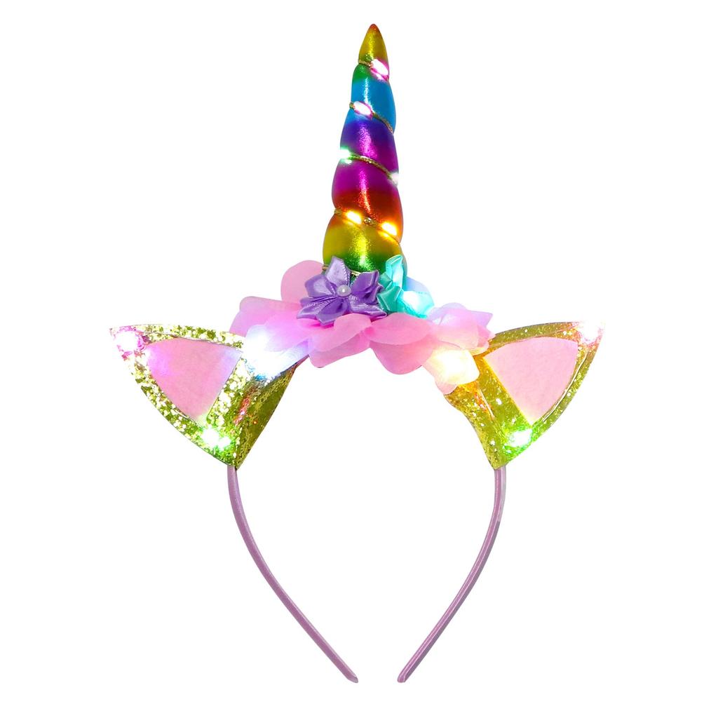 Rainbow Unicorn Tutu Dress,Glowing Sparkle, Christmas Party Dance Princess, Multicolor, 6-7 Years