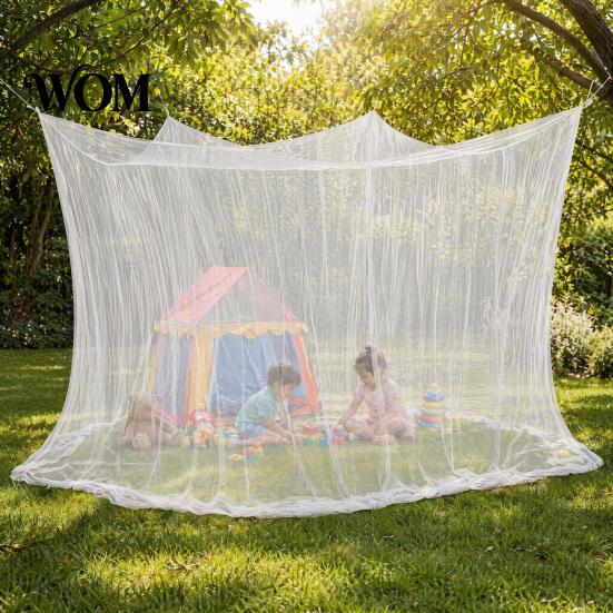 Insect Barrier Netting 4 Corners Mosquito Net, Rectangular Mesh, Patio Net Bed Canopies for Outdoor Camping Backyard Picnic Instant Setup