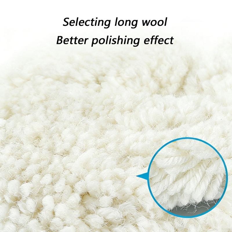 Soft Wool Polishing Wheel Vehicle Maintenance Equipment For Automotive Care Stone Restoration 5in 6in Sizes