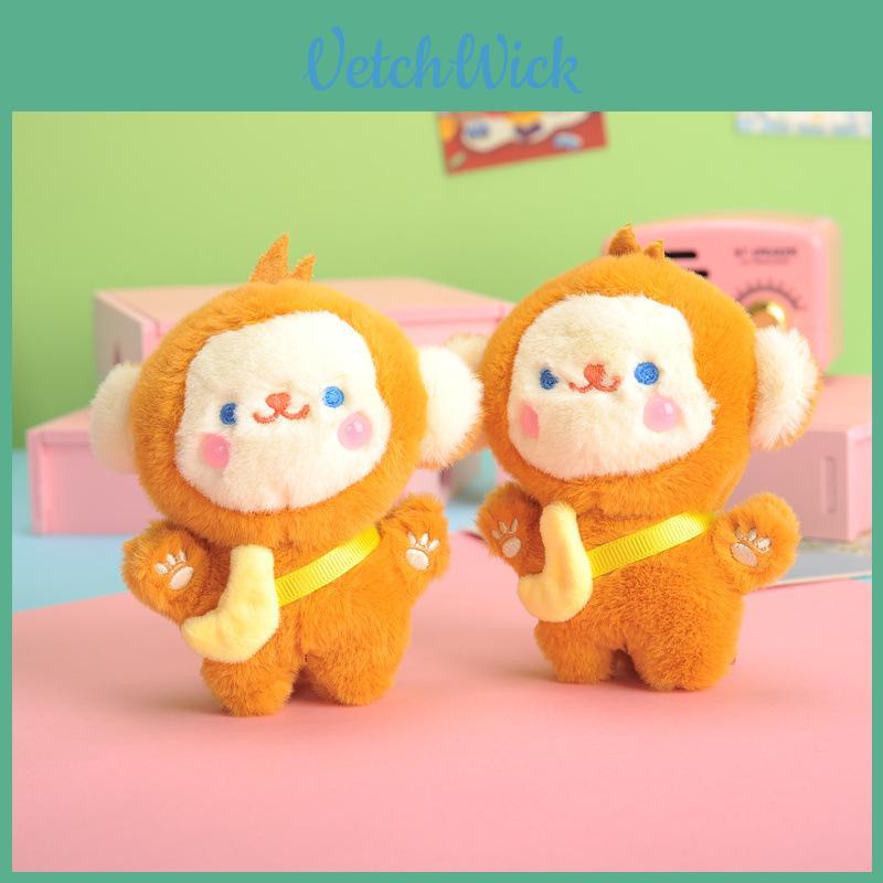Cute Plush Monkey Keychain Creative Cartoon Animal Bag Charm Gift For Girls