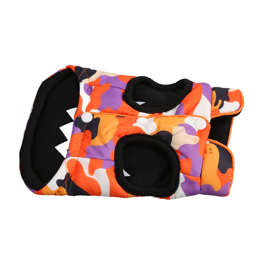 Halloween Pet Vest Reversible Cute Pattern Soft Breathable Warm Dog Winter Print Coat for Dogs and Cats