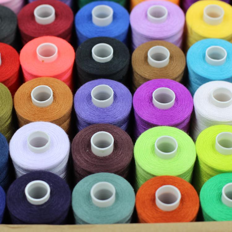 42-Color 1000-Yard Polyester Thread Set for Hand and Machine Sewing - DIY Needle Sewing Kit