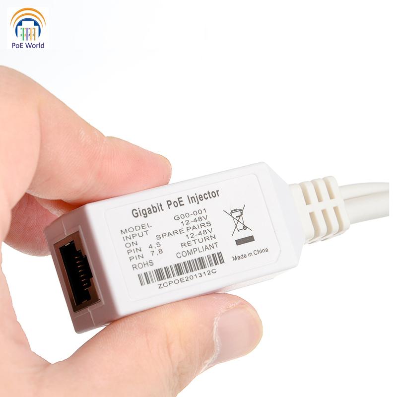 Gigabit PoE Injector PoE Splitter Cable Kit 12V-56V DC Input Passive PoE ModeB PoE Cable for IP cameras WiFi Access Points