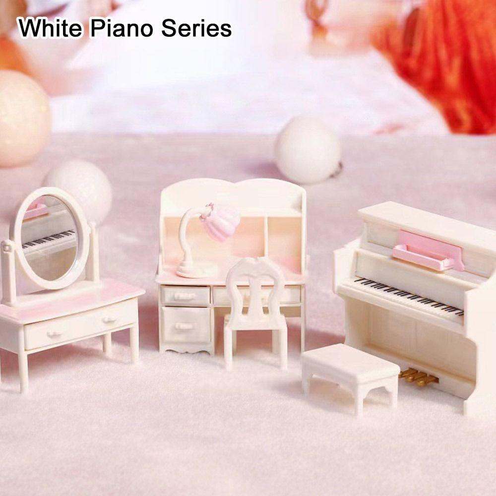 1/12 Wooden Decorative Plate Mini Chairs Model Toys New Doll House Decoration Dollhouse Decoration