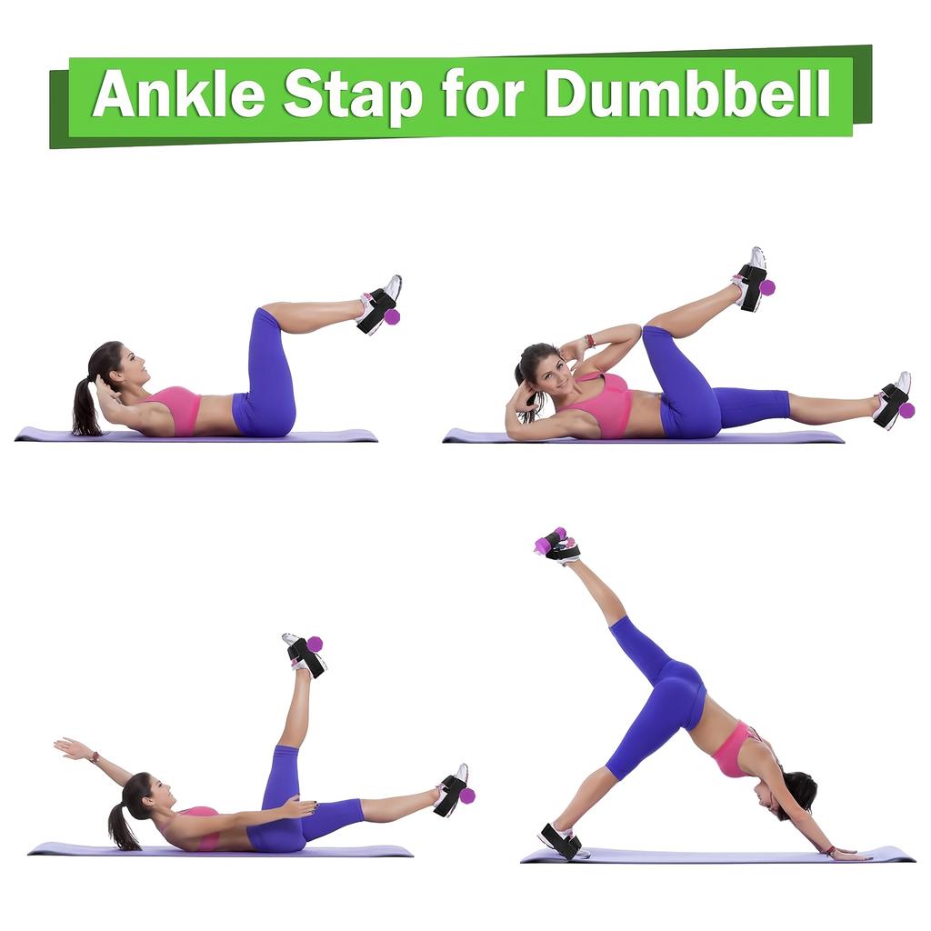 Adjustable Dumbbell Ankle Strap with Anti Slip Design for Ankle Muscle Training - Suitable for Leg and Foot Strength Training