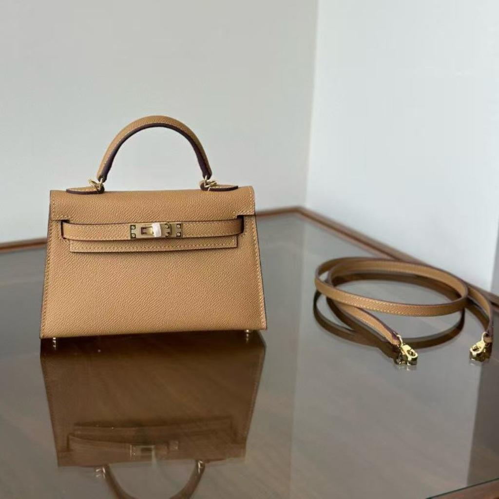 Euli Corrente de Corda Portátil de Segunda Geração Fivela Folha Única Cinco-Ouro Estilo Mini Transversal Design de Fivela de Bloqueio de Bolsa Feminina