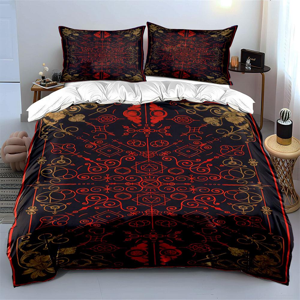 Ornate symbols and flourishes. Bedding sets Duvet cover sets Duvet covers Pillowcases(1 * Duvet Cover 2 * Pillowcases, without duvet insert)