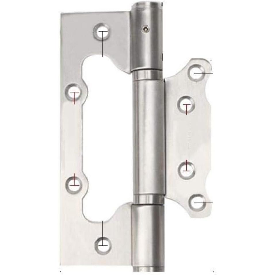 Door HingesButt Door Hinge Spring Door Hinges Invisible Door Closers Automatic Door Closing Concealed Door Hinges Self-Closing 2-4In (Color : 4in)