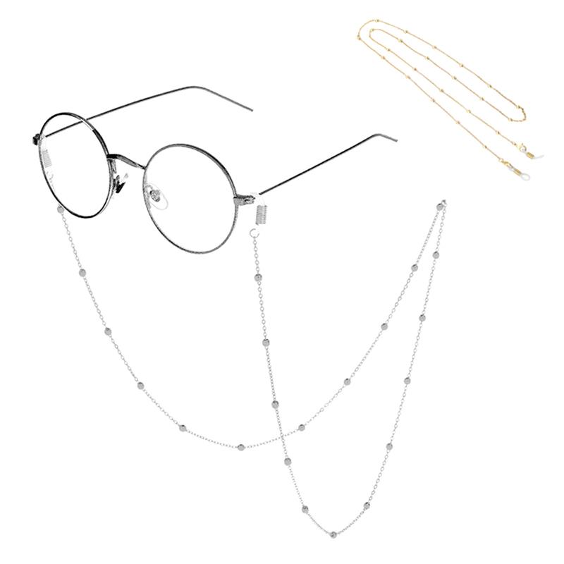 Girl Summer Beads Fashion Metal Eyeglasses Chains Loss Prevention Mask Strap Handmade Necklace Sunglasses Lanyard