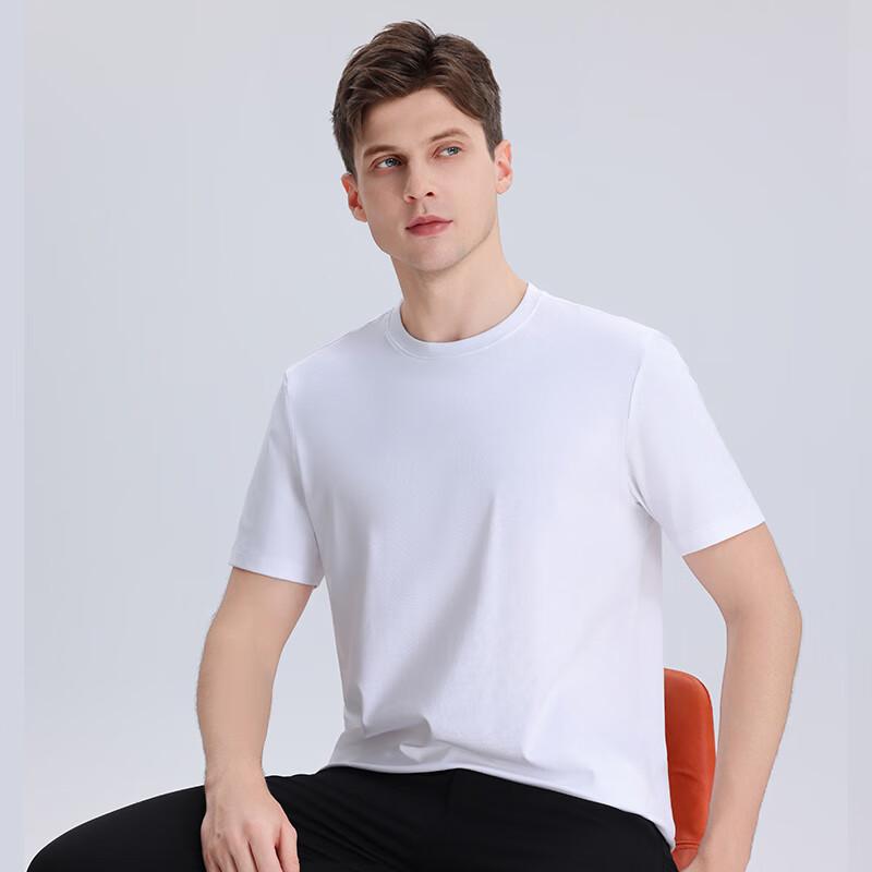 Fengmao Men's Short Sleeve Mercerized Cotton T-shirt