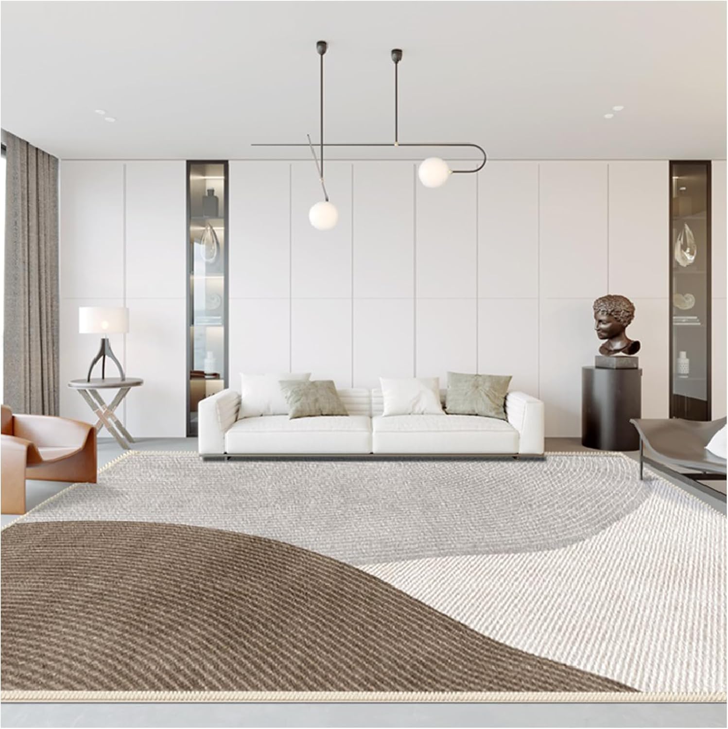 

Скандинавский 160*230 Большой Ковер Гостиная Диван Журнальный Столик Ковер Противоскользящий Современный Легкая Роскошь Украшение Комнаты Напольный Коврик 160x230cm 63x90inch